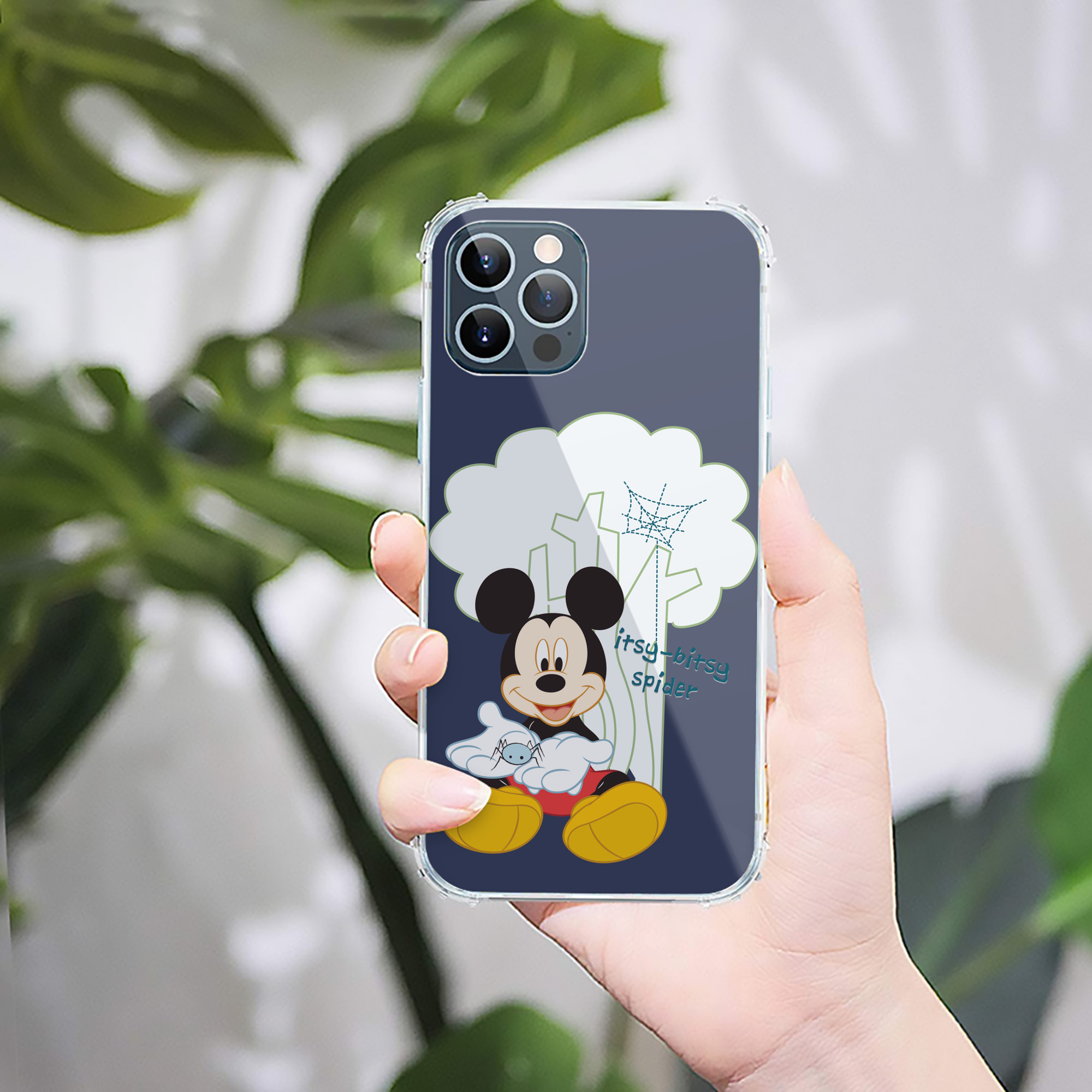 （画像用） ミッキーマウス Mickey Mouse 【iPhone 12シリーズ対応】透明スマホケース（クリアソフトケース）